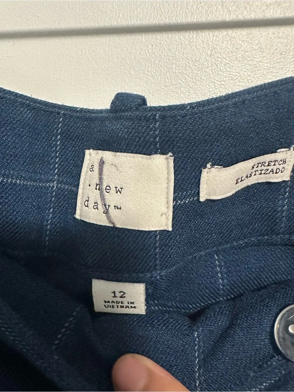 a new day Navy Windowpane Dress Pants
